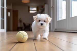 子犬とボール